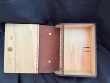 Load image into Gallery viewer, Custom Leather and Wood Tarot Box
