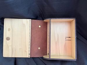 Custom Leather and Wood Tarot Box