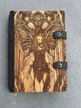 Load image into Gallery viewer, Wood and Leather Journal Tough Angel
