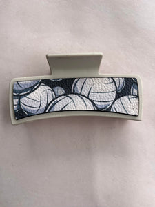 Volleyball Printed Leather For Hair Clip