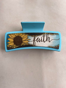 Faith Sunflower Hair Clip