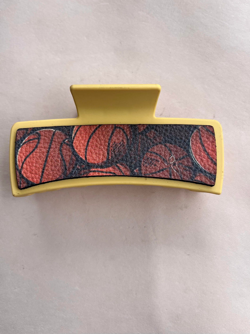 Basketball Printed Leather for Hair Clip