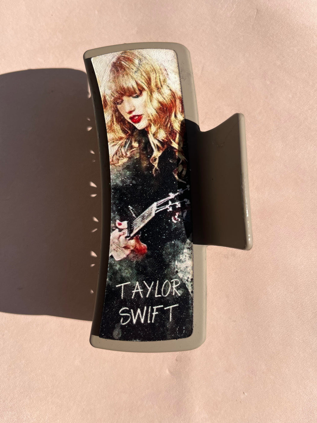 Taylor Printed Leather For Hair Clip