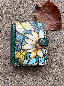 Daisy Wood and Leather Wallet