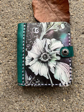 Load image into Gallery viewer, Goth Flower Wood and Leather Wallet
