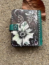 Load image into Gallery viewer, Goth Flower Wood and Leather Wallet
