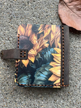 Load image into Gallery viewer, Sunflower Brown Wood and Leather Wallet
