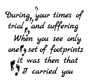 Footprints Engraved Journal