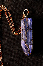 Load image into Gallery viewer, Blue Quartz Point Wire Wrapped Tree of Life - Bronze
